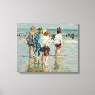 Summer Day at Brighton Beach (by E.H. Potthast) Canvas Print