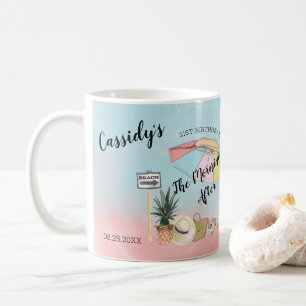 Summer Day at the Beach 21st Birthday  Party Coffee Mug