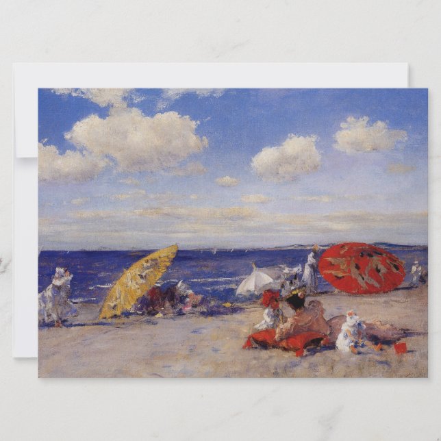 Summer Day at the Seaside (Beach Landscape) Card (Front)