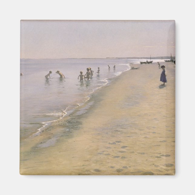 Summer Day at the South Beach of Skagen, 1884 Magnet (Front)