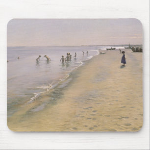 Summer Day at the South Beach of Skagen, 1884 Mouse Mat