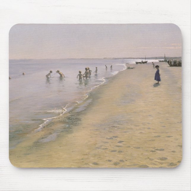 Summer Day at the South Beach of Skagen, 1884 Mouse Mat (Front)