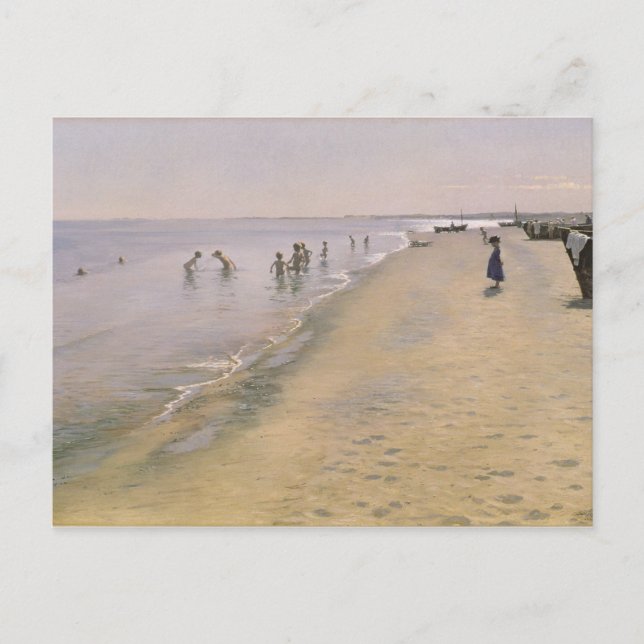 Summer Day at the South Beach of Skagen, 1884 Postcard (Front)