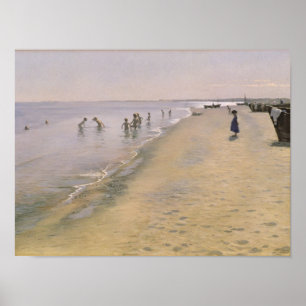 Summer Day at the South Beach of Skagen, 1884 Poster