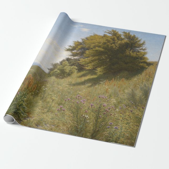 Summer Day by the Sea (by Ludvig Kabell) Wrapping Paper (Unrolled)
