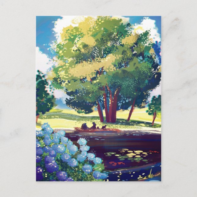 Summer Day Picnic Postcard (Front)