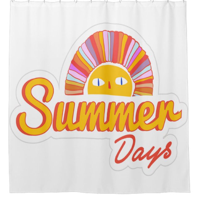 Summer day  shower curtain (Front)