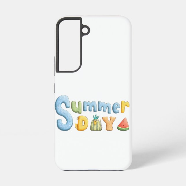 Summer Day - Summer Day Celebration Text Samsung Galaxy S22 Case (Back)