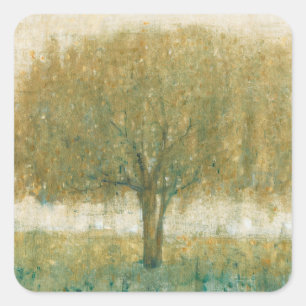Summer Day Tree II Square Sticker
