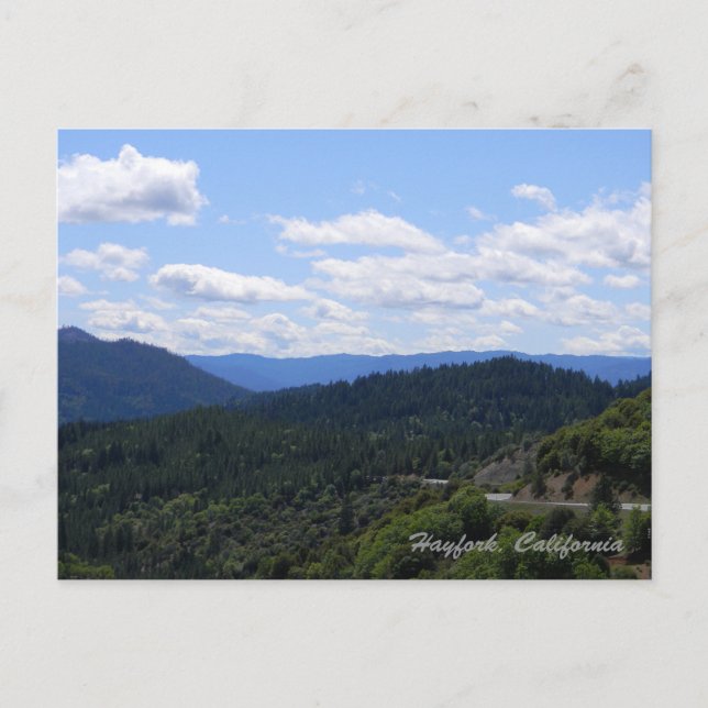 Summer day view from on top of the mountains.... postcard (Front)