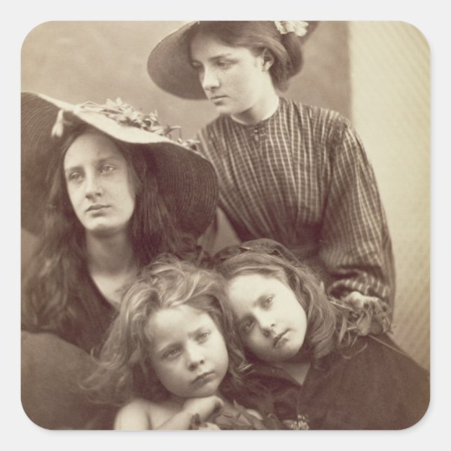 Summer Days, c.1866 (albumen print from a collodio Square Sticker (Front)