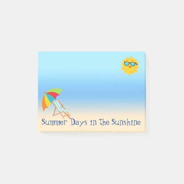 Summer Days in the Sunshine Post-It Notes (Front)