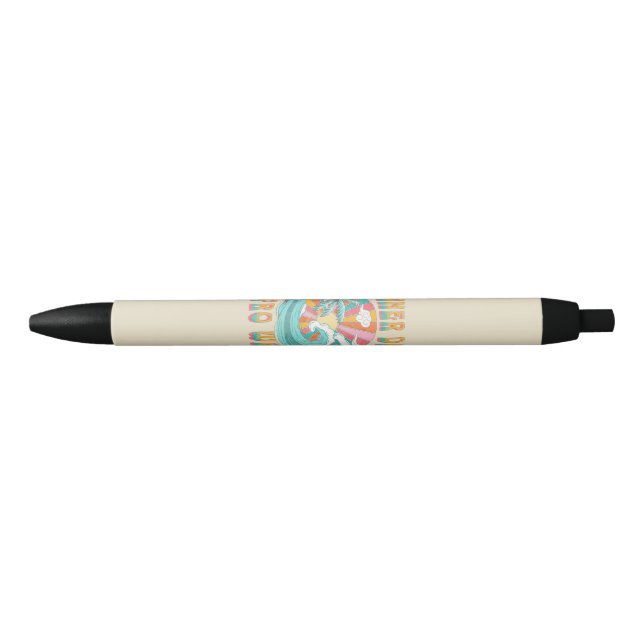 Summer days, retro ways text design black ink pen (Front)