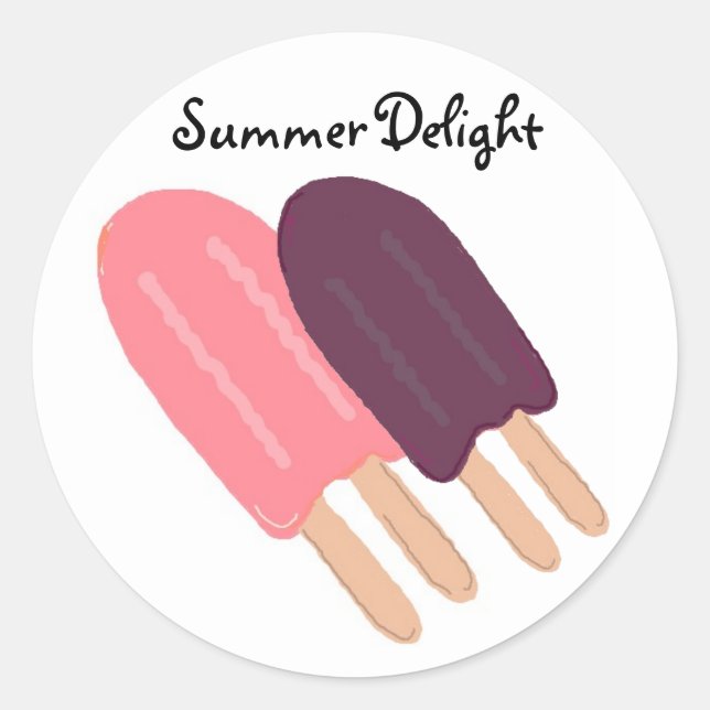 Summer Delight Classic Round Sticker (Front)