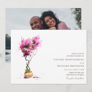 Summer Destination Wedding Photo Invitation