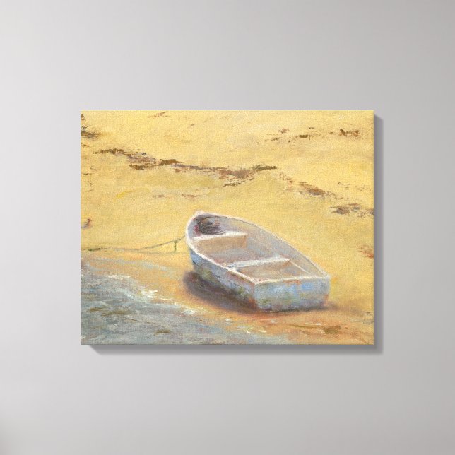 Summer Dory - Boat on the Shore Canvas Print (Front)