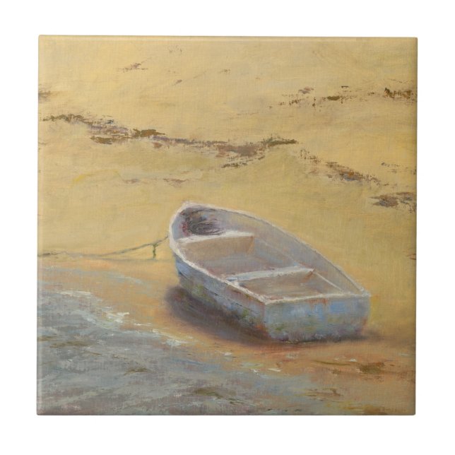 Summer Dory - Boat on the Shore Tile (Front)