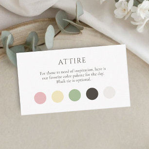 Summer Dot Attire Dress Code Enclosure Card