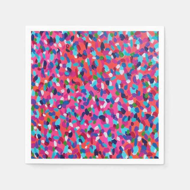 Summer Dreams Abstract Print Napkin (Front)