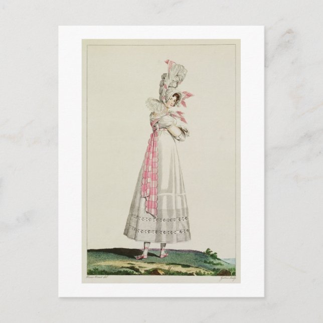 Summer Dress, fashion plate from 'Incroyables et M Postcard (Front)