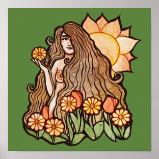 Summer Earth Goddess Poster