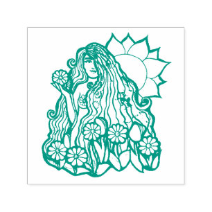 Summer Earth Goddess Self-inking Stamp