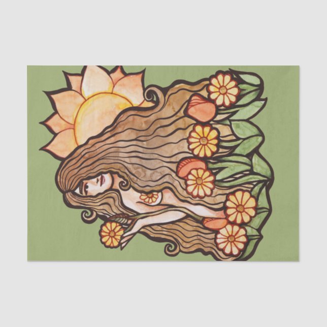 Summer Earth Goddess                               Tissue Paper (Front)