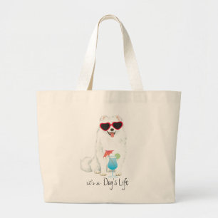 Summer Eskie Large Tote Bag