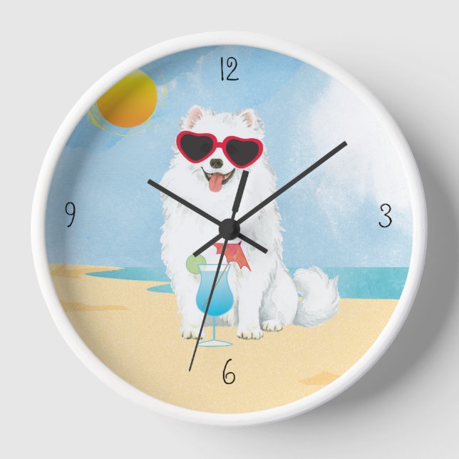 Summer Eskie Wall Clock (Front)
