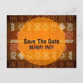 Summer Ethnic 17th Birthday Save the Date Announcement Postcard