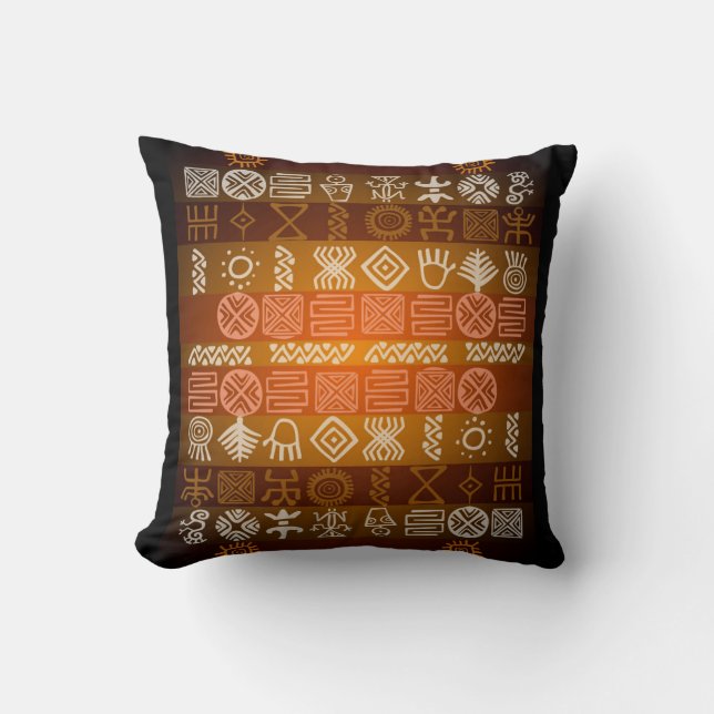 Summer Ethnic Boho Graphic Pillow (Front)