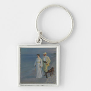 Summer Evening at Skagen Beach Key Ring