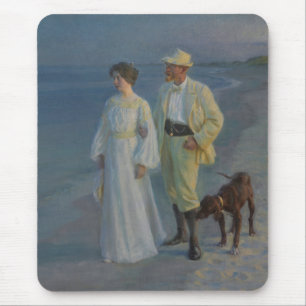 Summer Evening at Skagen Beach Mouse Mat