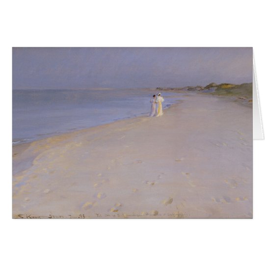 Summer evening at the South Beach, Skagen, 1893 Card