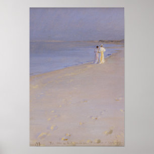 Summer evening at the South Beach, Skagen, 1893 Poster