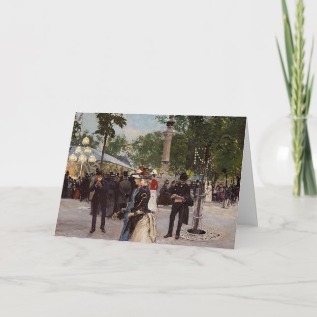 Summer Evening in Tivoli | Paul Fischer Card (Front)