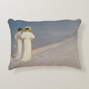 Summer Evening on the Skagen Southern Beach 2 Decorative Cushion