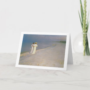 Summer Evening on the Skagen Southern Beach Holiday Card