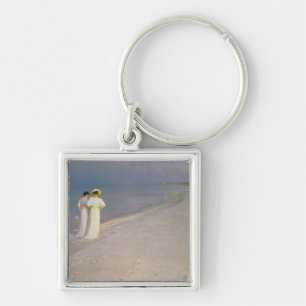 Summer Evening on the Skagen Southern Beach Key Ring