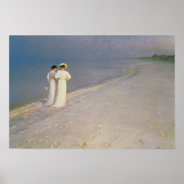 Summer Evening on the Skagen Southern Beach Poster (Front)