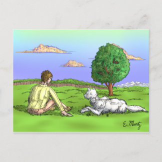 Summer Evening, the Sun at Their Backs Postcard