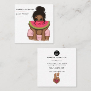 Summer Event Planner Square Business Card