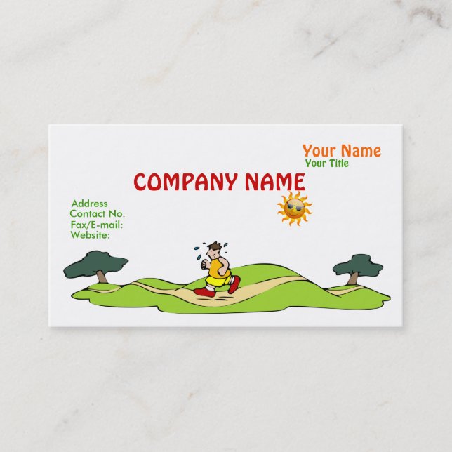 Summer Exercise Funny Business Card (Front)