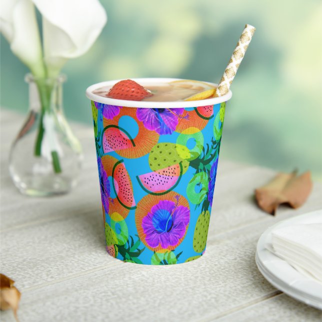 Summer Exotic Fruits Paper Cups (Insitu)