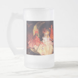 Summer Fairies Frosted Glass Beer Mug
