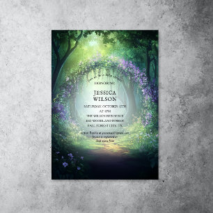 Summer Fairy Tale Enchanted Forest  Baby Shower Invitation