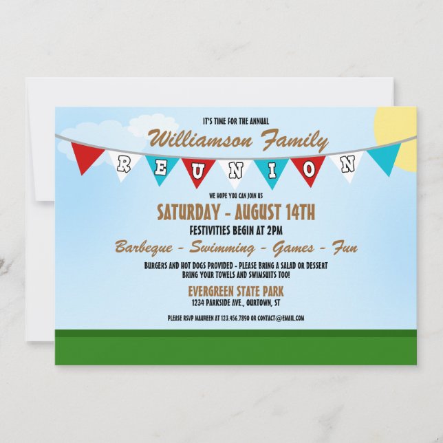 Summer Family Reunion Invitation (Front)