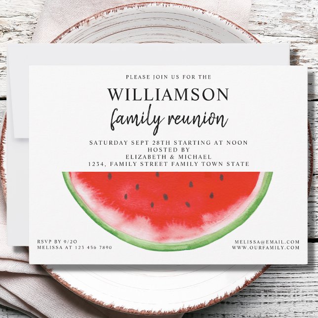 Summer Family Reunion Watermelon Invitation (Creator Uploaded)