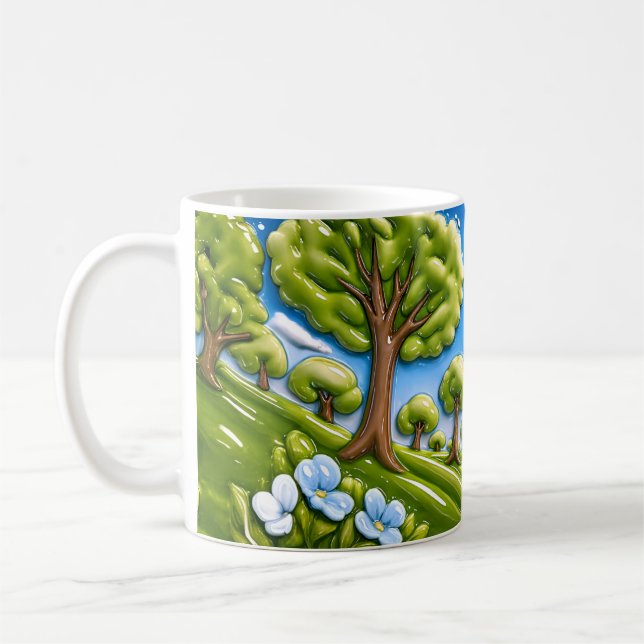 Summer Fantasy Tree Coffee Mug (Left)