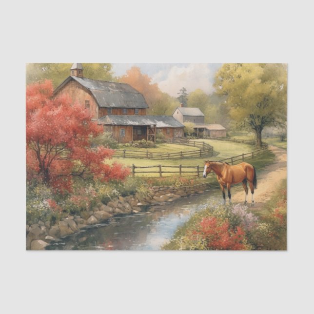 Summer Farm 2 Tissue Paper (Front)